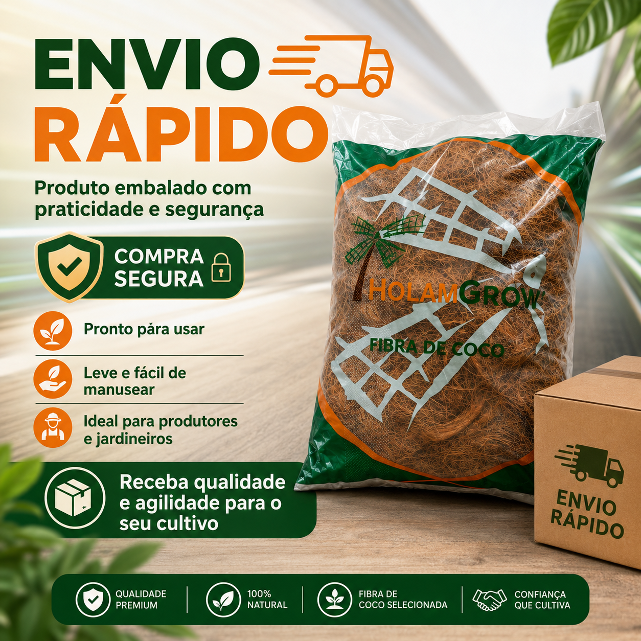 Fibra De Coco Longa 50 Litros Premium Substratos - foto 5