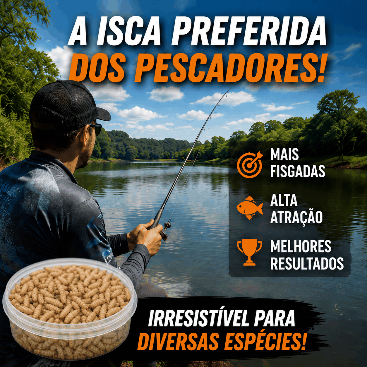 1.000 Bichinhos Da Laranja  Para Pesca Premium - foto 5