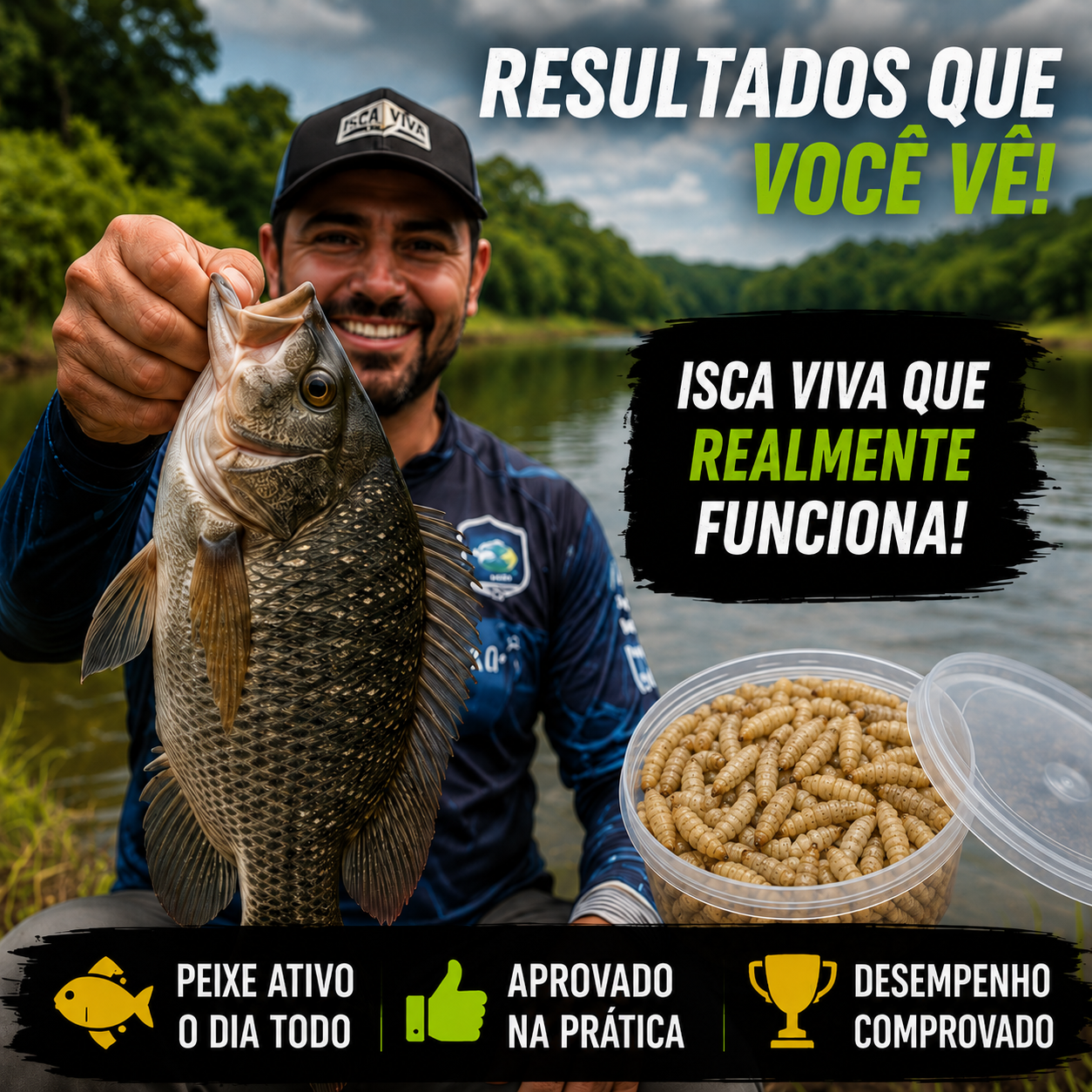 1.000 Bichinhos Da Laranja  Para Pesca Premium - foto 7