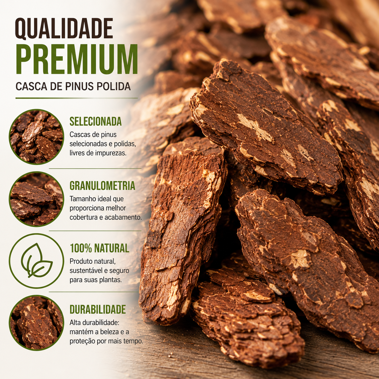 Casca De Pinus Premium Polida 6kg - foto 2